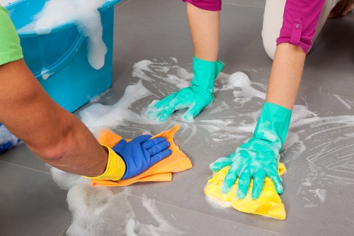 Professional cleaner preparing a Bermondsey apartment for a detailed house clean