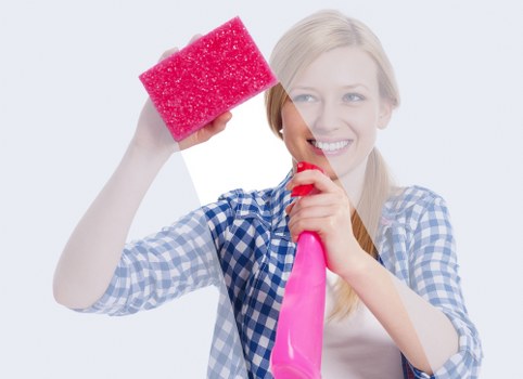 Local cleaners working in a Bermondsey rental property living room