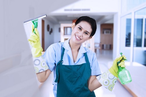 Detailed cleaning of windows and surfaces after refurbishment